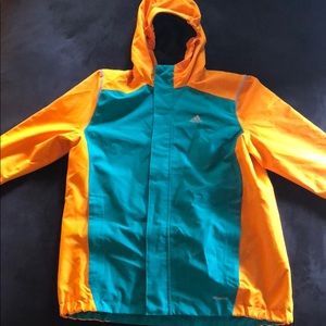Blue and orange adidas wind breaker. Youth XL